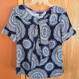 Tommy Hilfiger Women's Paisley Blouse Size Large**